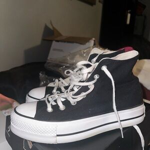 Black platform converse